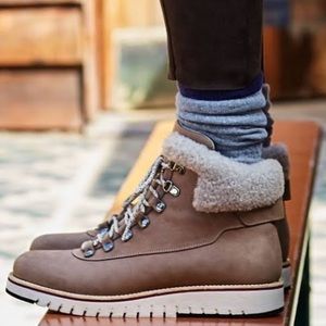 Cole Haan GrandExplore hiking boots with Sherpa lining